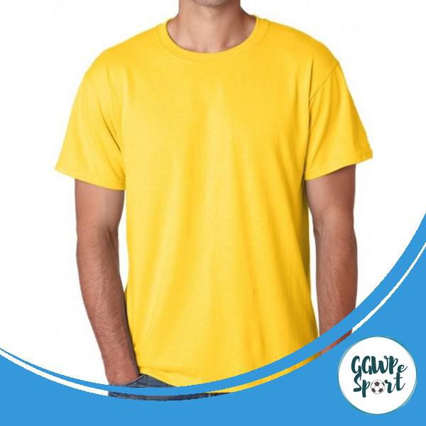 KAOS POLOS LENGAN PENDEK PRIA COWOK LAKI LAKI KUNING KATUN COMBED 30S GARANSI KUALITAS TERBAIK