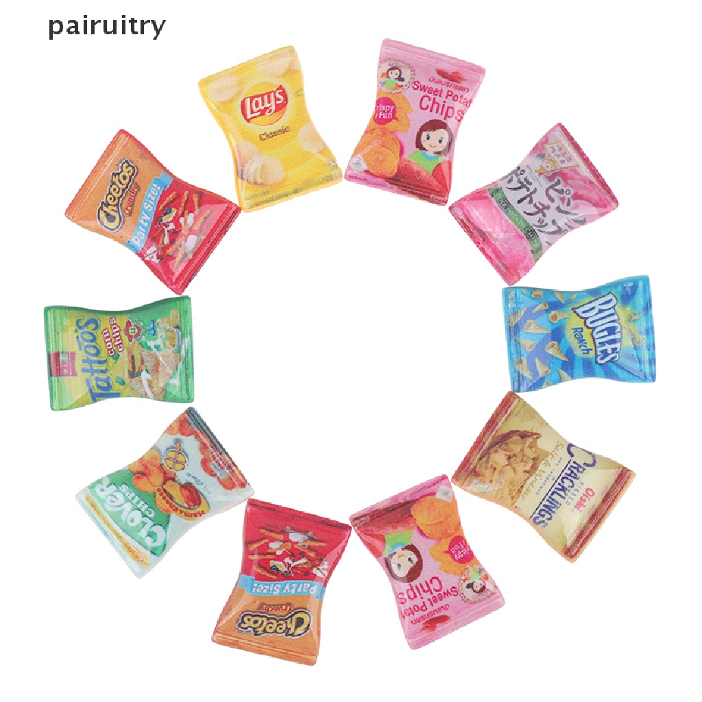 Prt 10Pcs Miniatur Permen Skala 1: 12 1: 6 Untuk Aksesoris Dapur Rumah Boneka PRT