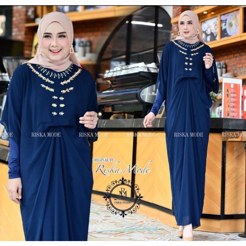 GAMIS KAFTAN AZILA/GAMIS LEBARAN MODERN/GAMIS KAFTAN BORDIR