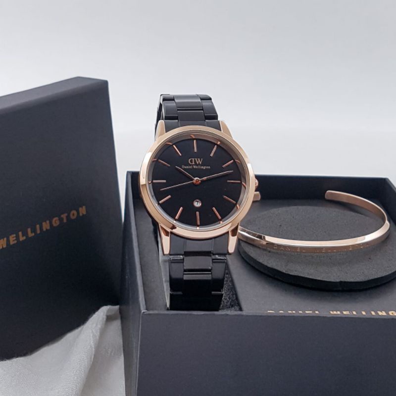 { COD } paket box exclusive + gelang || jam tangan fashion wanita / cewek modis iconic TN-2511SEX ra