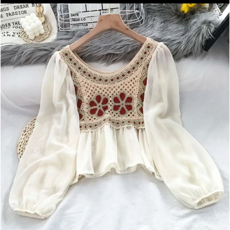 VN IMPORT TOP MILANA CROP TOP KOREA IMPORT  BLOUSE KOREA STYLE PREMIUM