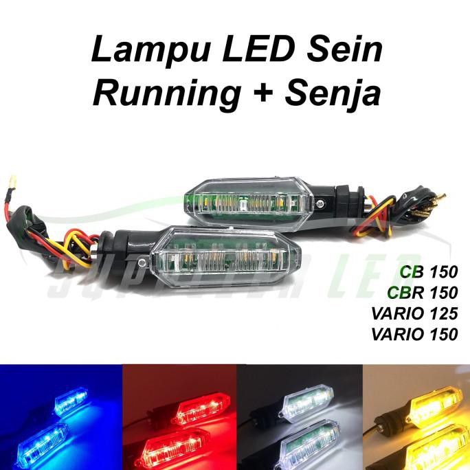 Lampu Sein Sen Led Running + Senja Vario 150 Vario 125 Cb150R Cbr150