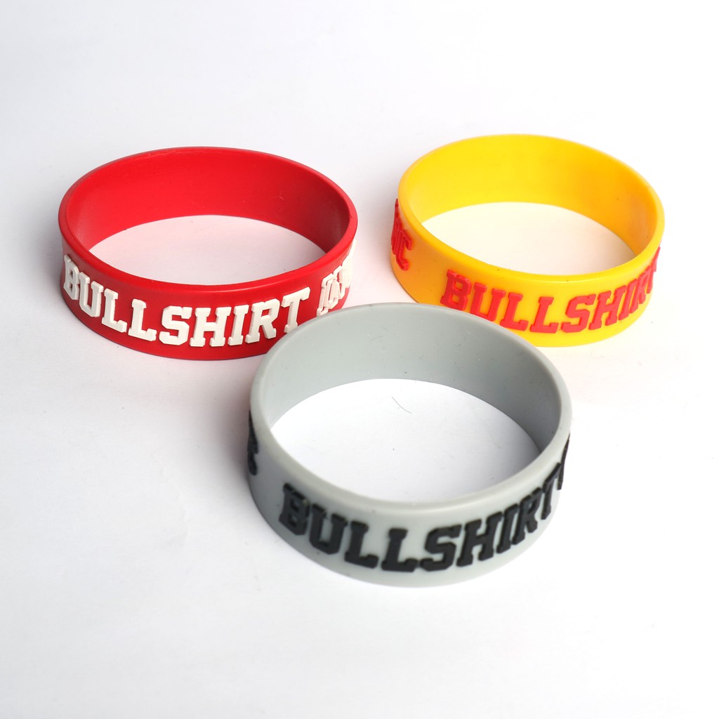 KEREN  GELANG TANGAN KARET / BRACELET DISTRO ORIGINAL BULLSHIRT (ISI 2 BUAH)