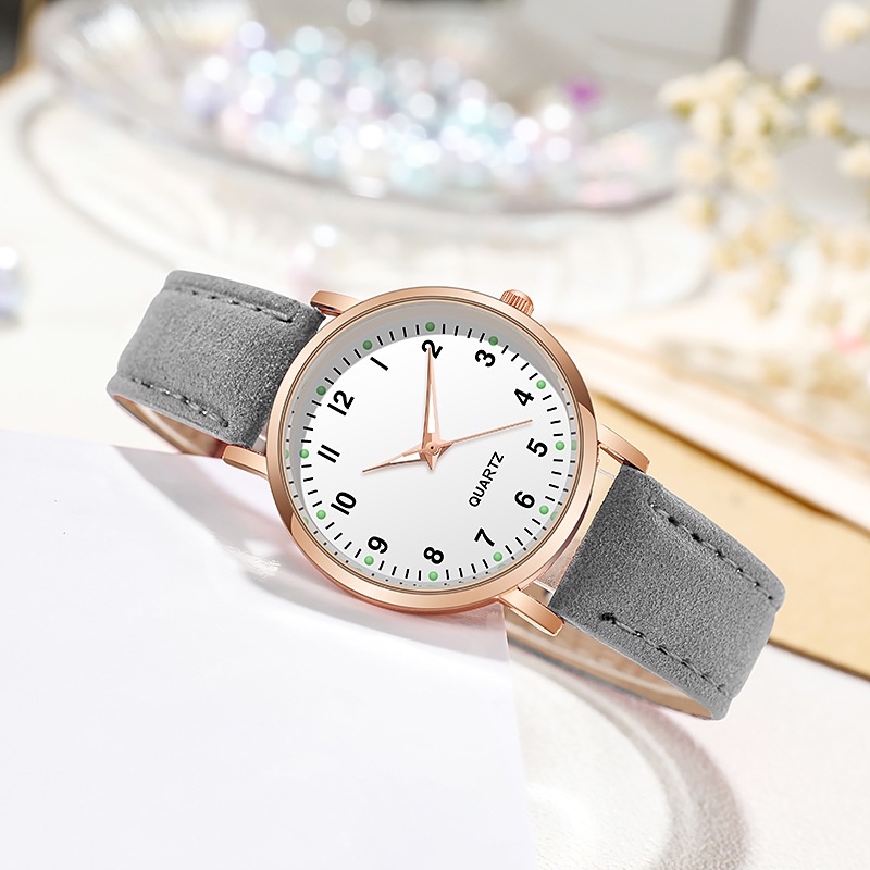 [COD] Jam Tangan Wanita Strap Pu Leather Casual Polos / Jam Tangan Wanita Quartz Analog Import