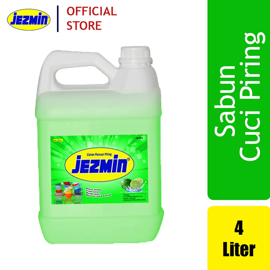 Jezmin Sabun Cuci Piring Dishwash 4 Lime Jerigen