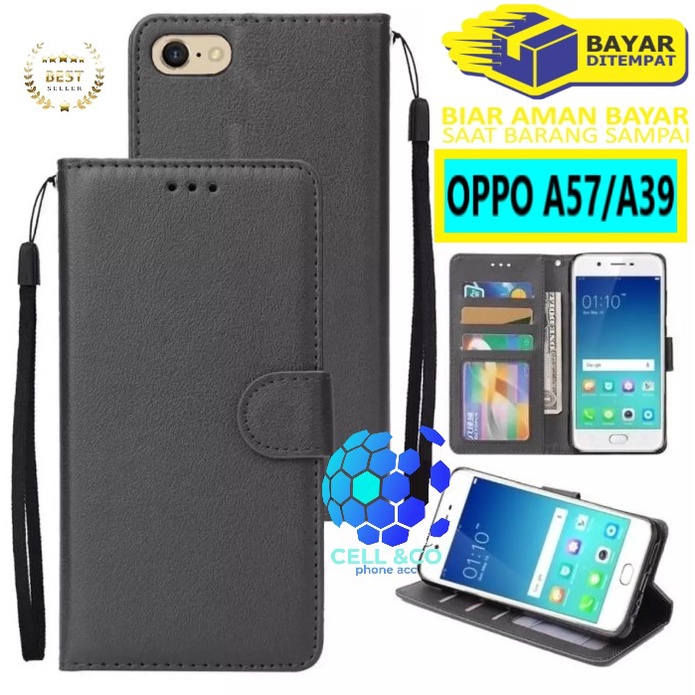 Flip cover OPPO A57 A39 Flip case buka tutup kesing hp casing hp flip case leather wallet