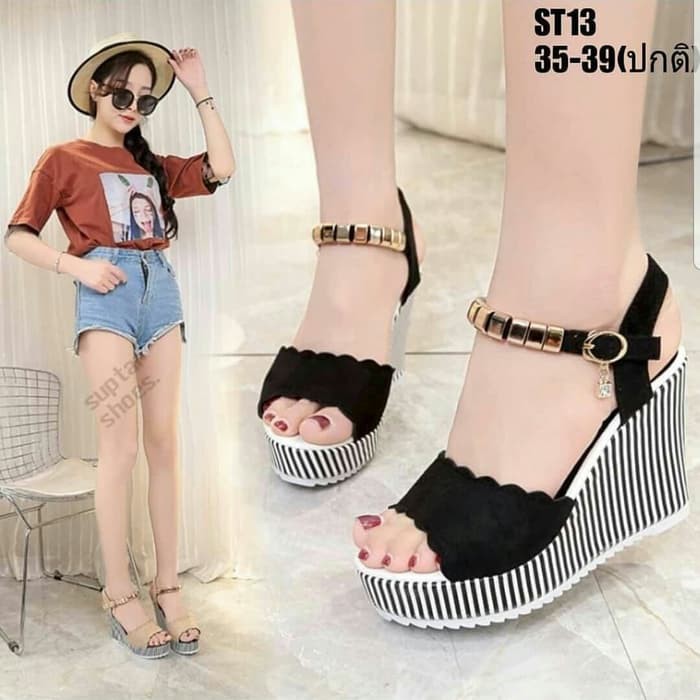  Wedges  Batam  Wedges  Cewek Nyaman Fashionabel Wanita Casual 