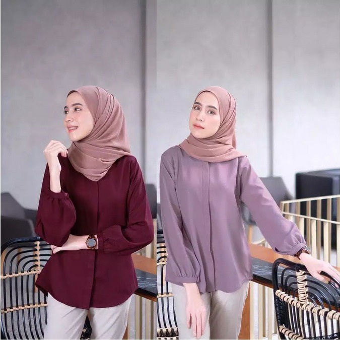 Jakarta - Blouse Wanita Korea Hijab KEYRALI