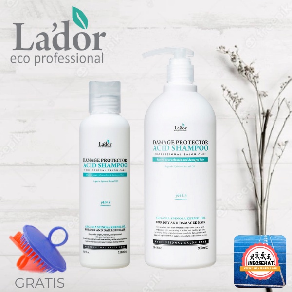 LADOR Damage Protector Acid Shampoo - Shampo Nutrisi Perawatan Rambut Rusak Berwarna Smoothing
