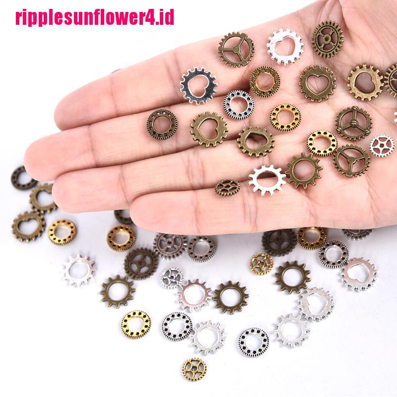 100pcs Liontin Bentuk Roda Gigi Mini Antik Steampunk Untuk Membuat Perhiasan