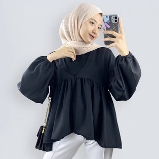 Friska Ruffle Blouse / Ruffle Korea / Vilia Blouse / Atasan Terlaris / Blouse Wanita