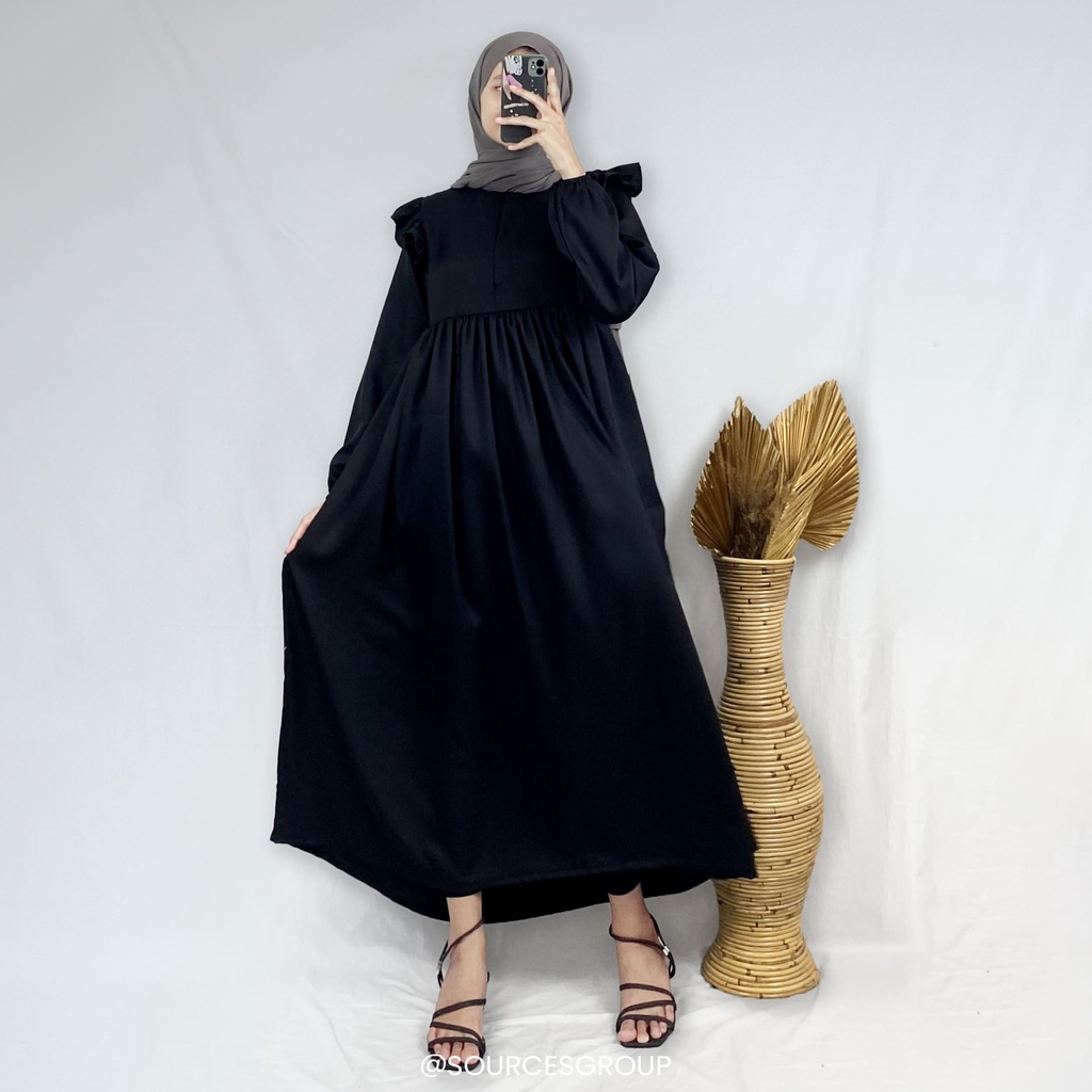 BEFAST - ZFS OOTD Dress Maxi FIFIN / NATASYA SHAKILA MAXI DRESS / LongDress Wanita Casual / Dress Maxy Lengan Panjang / Fashion Kondangan/Pesta Wanita / Dress Polos Formal / Terbaru 2022 / Terlaris