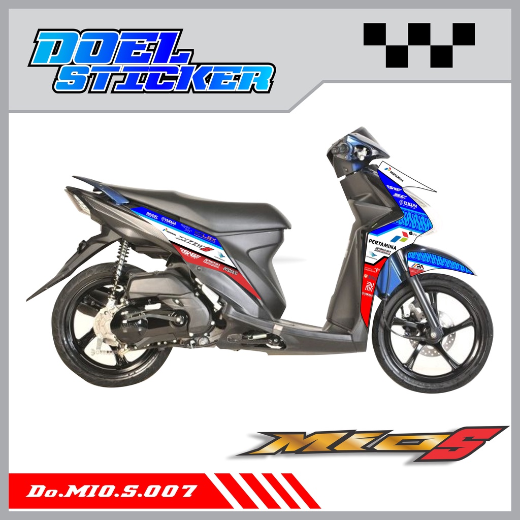 STICKER STRIPING YAMAHA MIO S - STICKER STRIPING LIST VARIASI HOLOGRAM , CROME YAMAHA MIO S DOEL 007