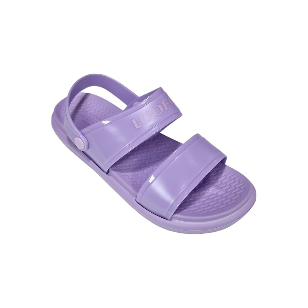 LUOFU ORIGINAL jelly sandal karet empuk murah sepatu tali wanita sendal cewek import E7197COL