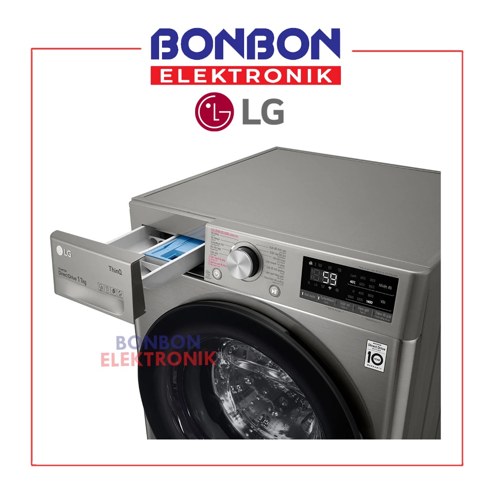 LG Mesin Cuci Front Loading 10.5KG FV1411S4PN AI DD ThinQ Inverter