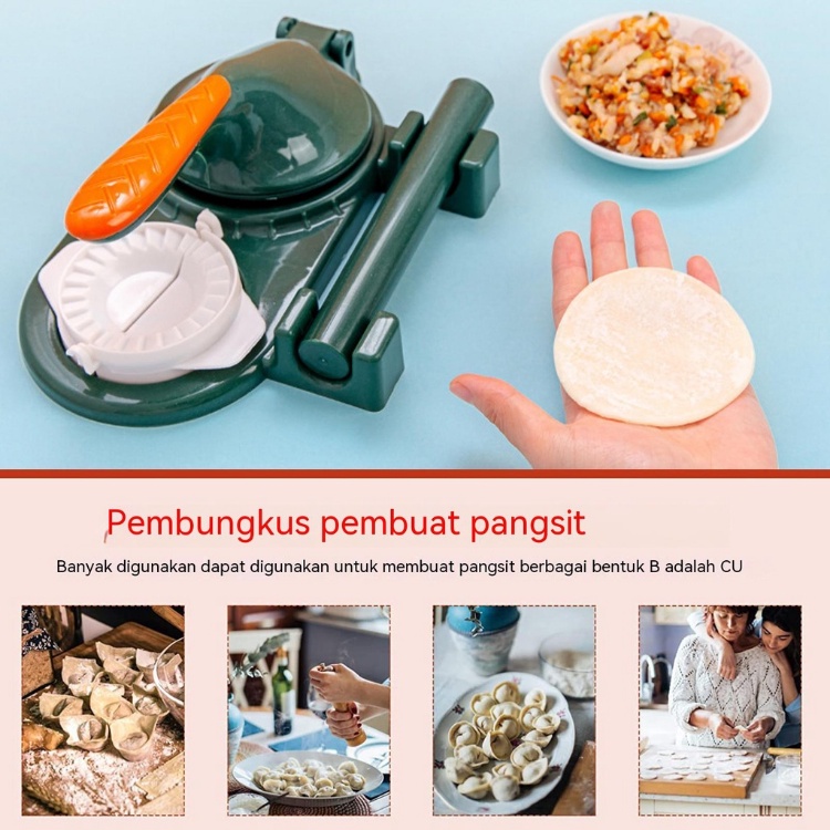 【COD】Mesin Dumpling Antiskid Handle Kongaw Desain Plastik Kuadrat Manual Dumpling Kulit Tekan Molding Dumpling Packaging Mesin