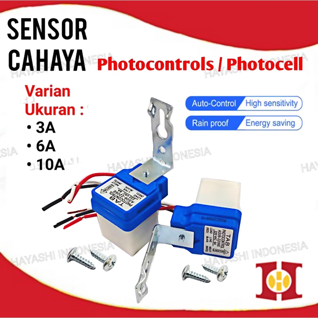 Photocell Fotosel Sensor Cahaya Lampu LED Saklar Otomatis Siang Malam