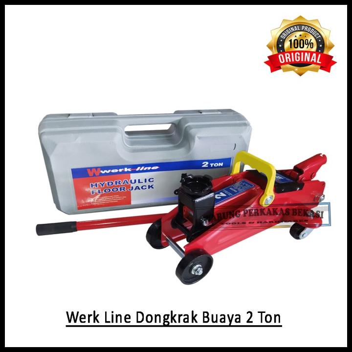Werk Line Dongkrak Buaya 2 Ton 2T Dongkrak Duduk Roda Mobil Box