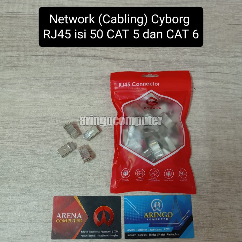 Network (Cabling) Cyborg RJ45 isi 50 CAT 5 dan CAT 6