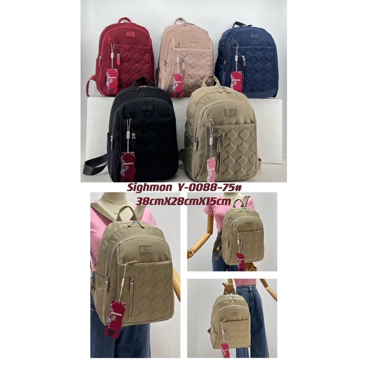 Tas Wanita Ransel SIGHMON Original Tas Ransel 3 in 1 Import Fashion Korea Tas Ransel Canvas Import Trendy Waterproof