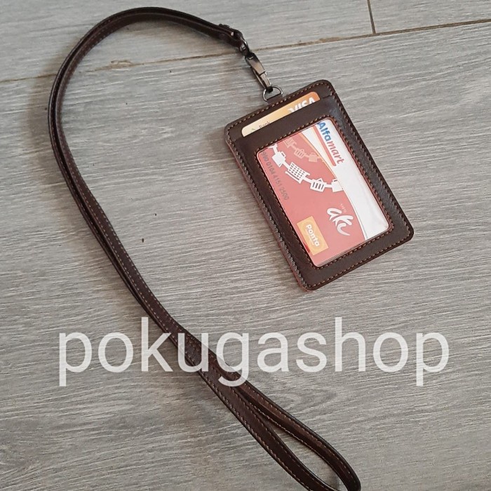 

Id Card - Nametag Kulit / Id Card Holder Kulit Dark Brown Asli Garut