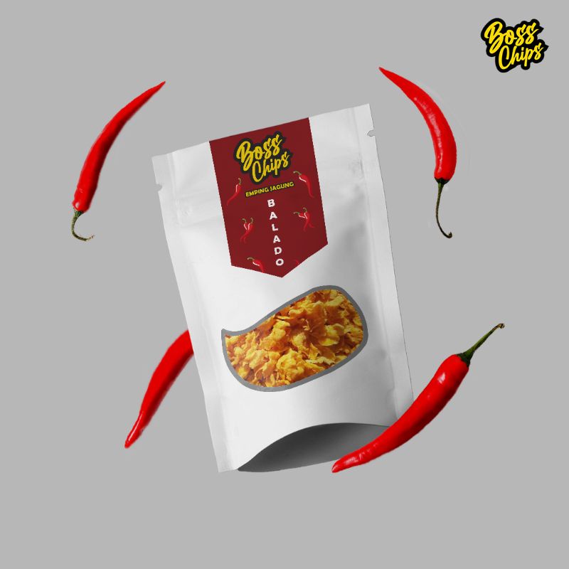 

Emping Jagung Boss Chips Varian Rasa Balado