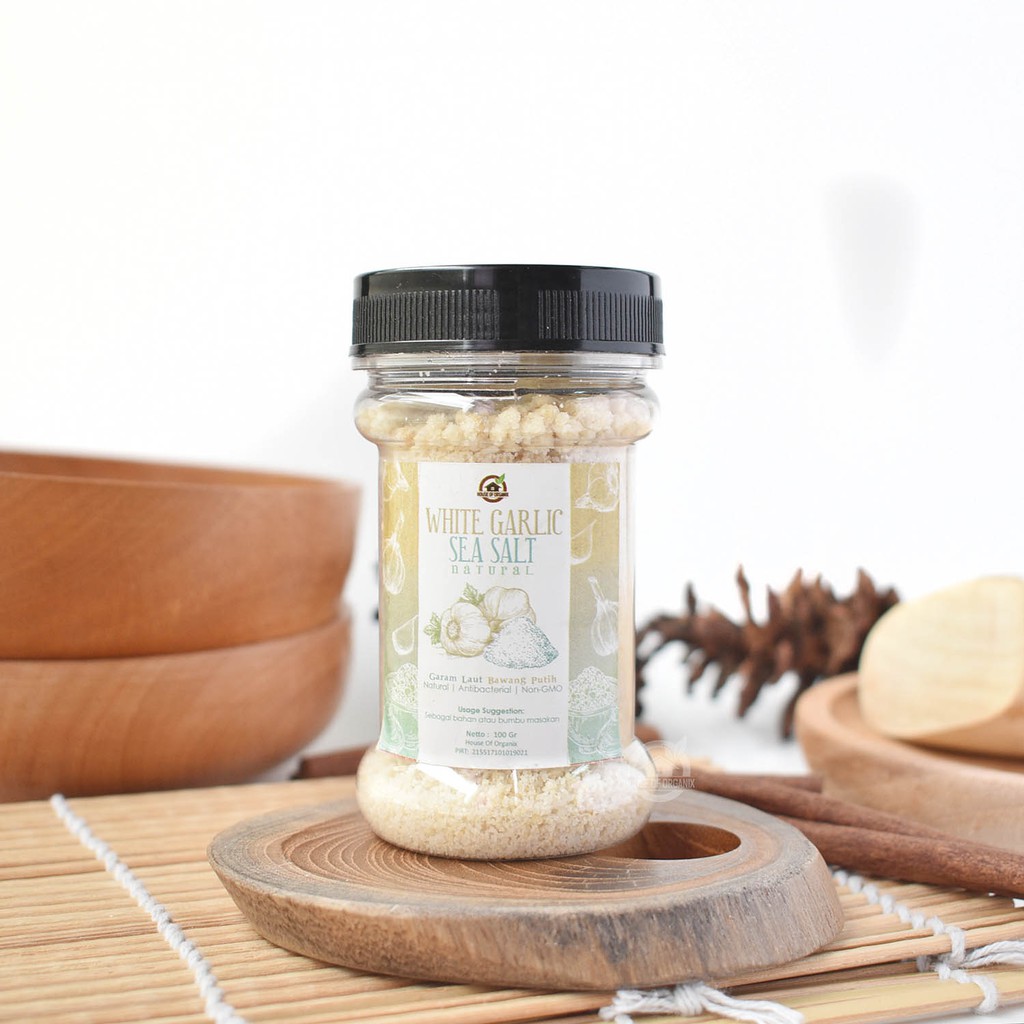 House Of Organix White Garlic Sea Salt (Garam Laut Bawang Putih)100 Gr