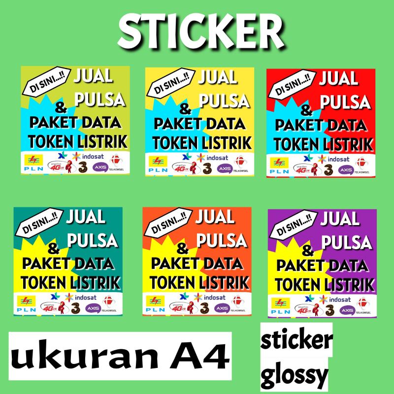 

STICKER TULISAN JUAL PULSA UNTUK KONTER DAN PHONCEL DAN RUMAHAN DJ76F