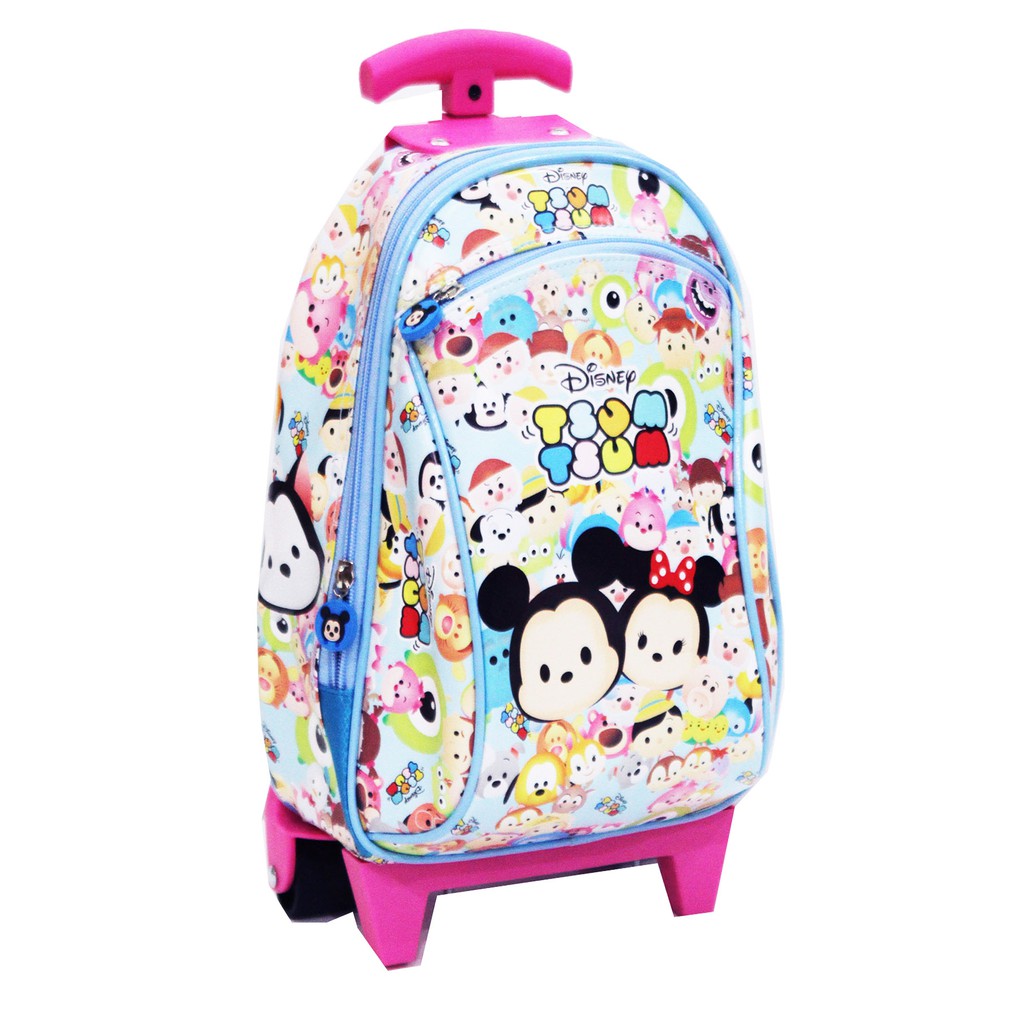 Tas Troley Sekolah Anak PG blue mouse buncit tsum biru Motif - Blue mickey mini PG TSUM BIRU