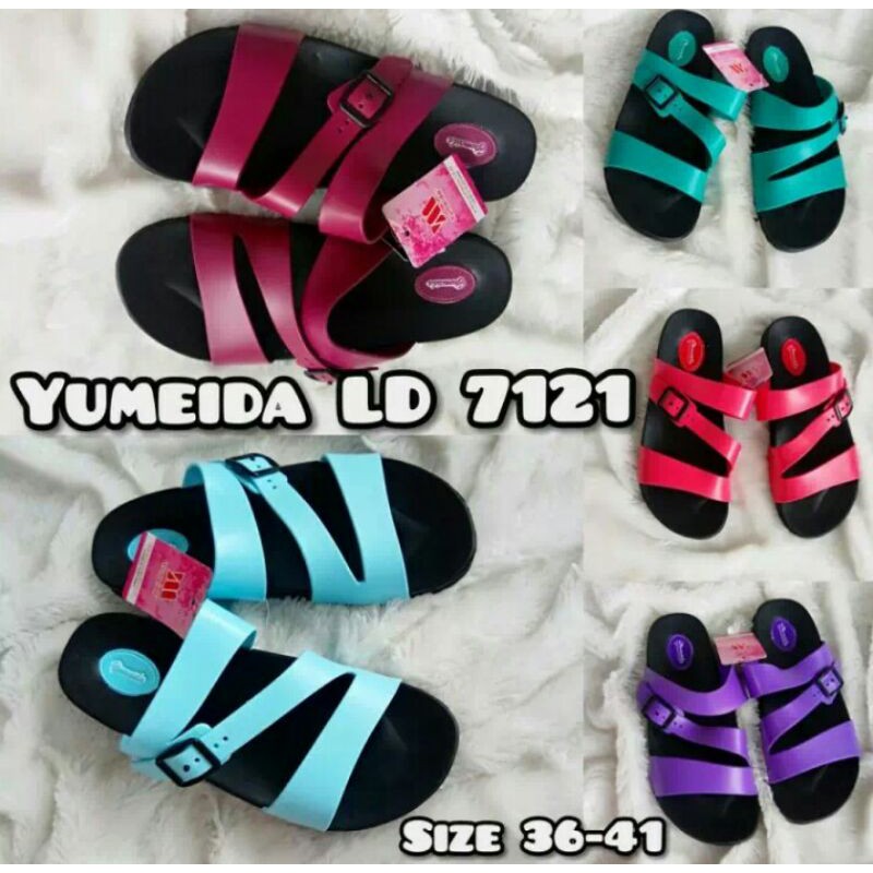 Yumaida 7121L - Sendal Kokop Karet Wanita Yumaida Silang Size 36 - 40