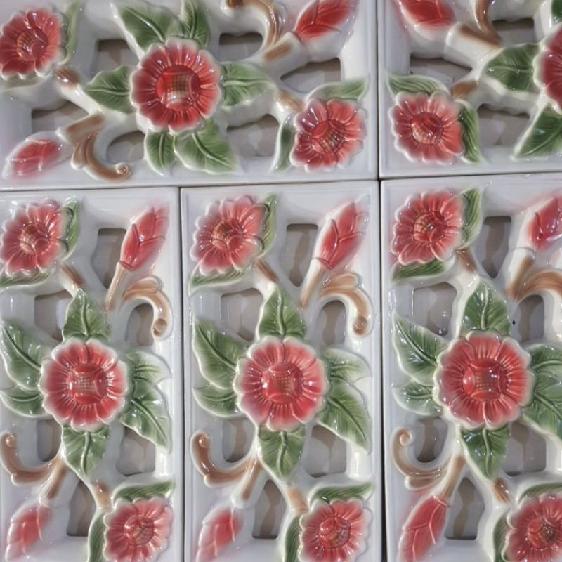 roster keramik motif bunga 20x40