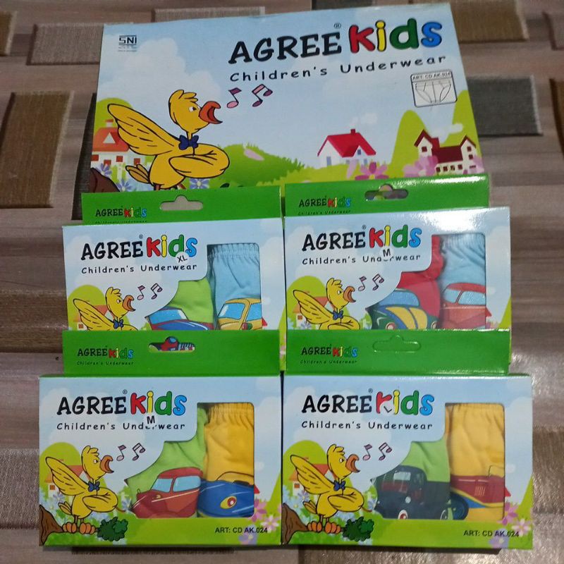 celana dalam anak agre/Taft kids.box isi3pcs