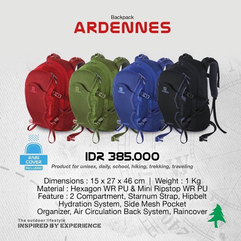 TAS CONSINA ARDENNES - Included Raincover