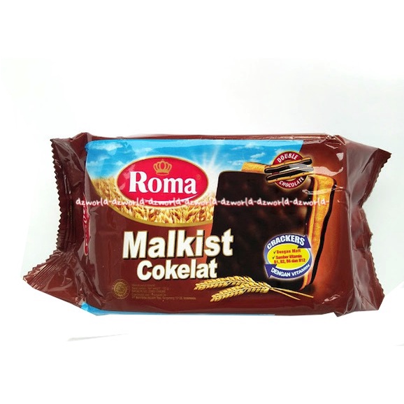 Roma Malkist Cokelat 120gr Crackers Snack Krekers Rasa Coklat Roma Malkis Coklat Biskuit Kreker