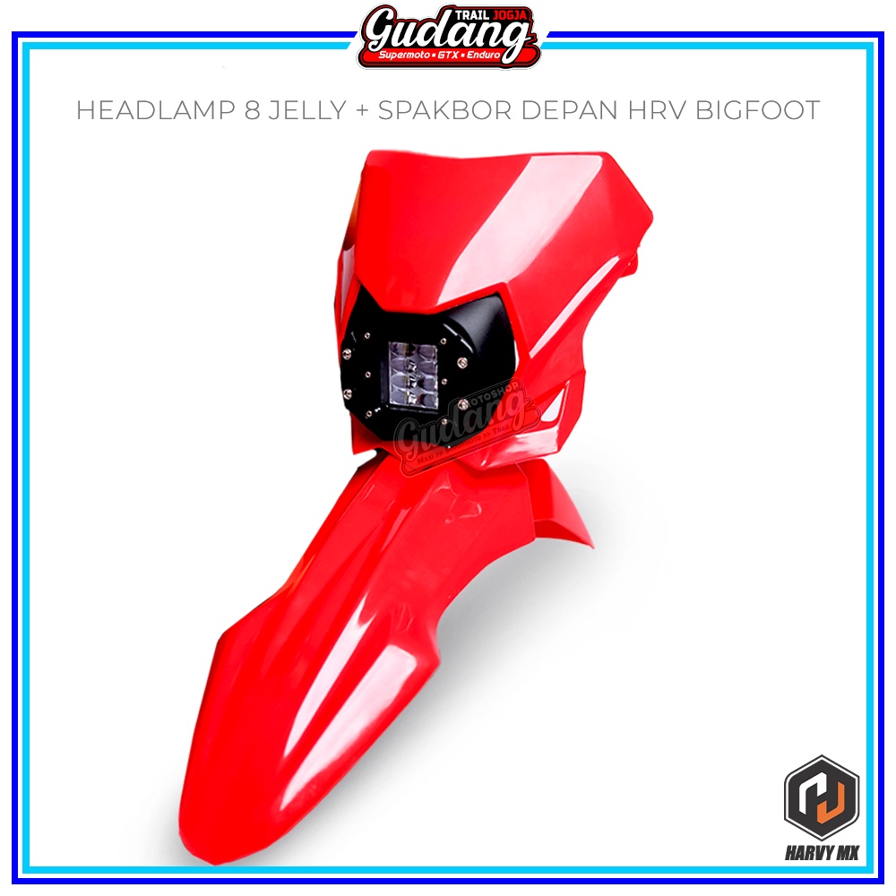 Sparkbor Slebor Depan Plus Headlamp HRV Lampu Depan LED Standar 8 LED JELLY 12 LED 2W KLX BIGFOOT