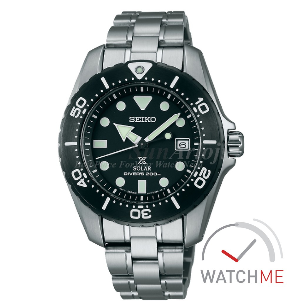 Jam Seiko Prospex SBDN019J1 Solar Black Dial Titanium Case 200m Titanium Strap Original Bergaransi