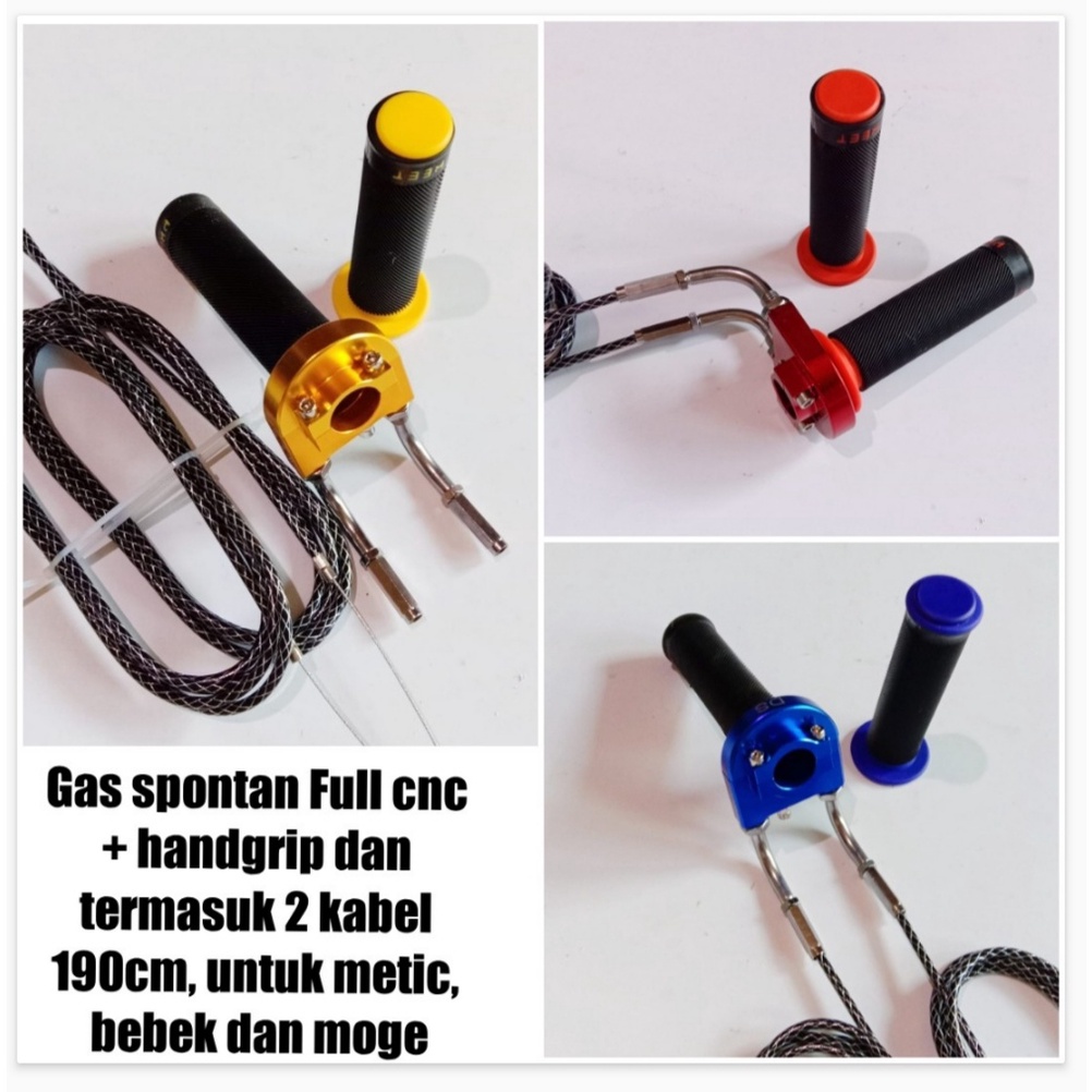 Gas spontan 2 kabel - gas tali gas + Hangrip untuk Pcx aerox nmax lexi MX RX king satria Vixion Scor