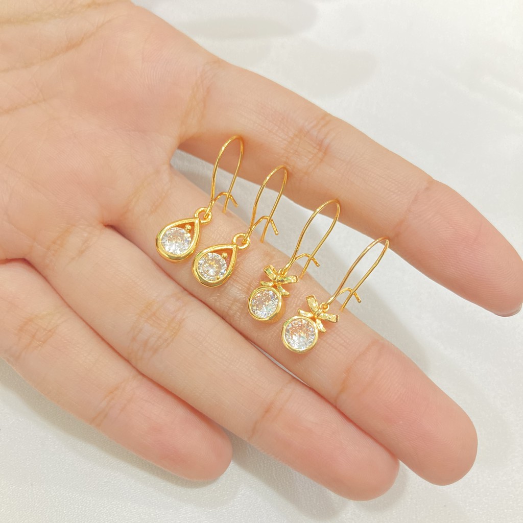 Anting Tetes Air Lapis Emas Aksesoris Fashion Anak / Dewasa