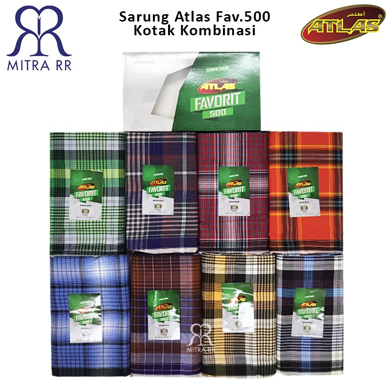 Sarung Atlas Favorit 500 Motif Kombinasi Kotak Sarung Dewasa