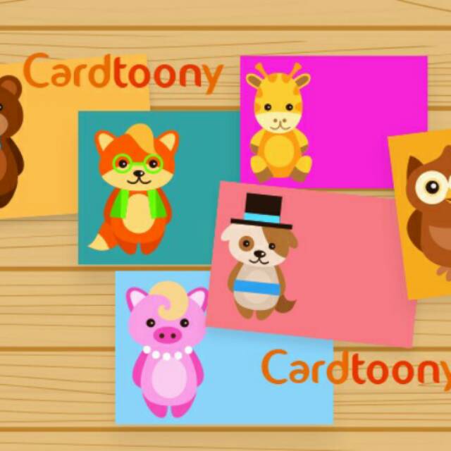

Stiker / sticker label nama binatang lucu
