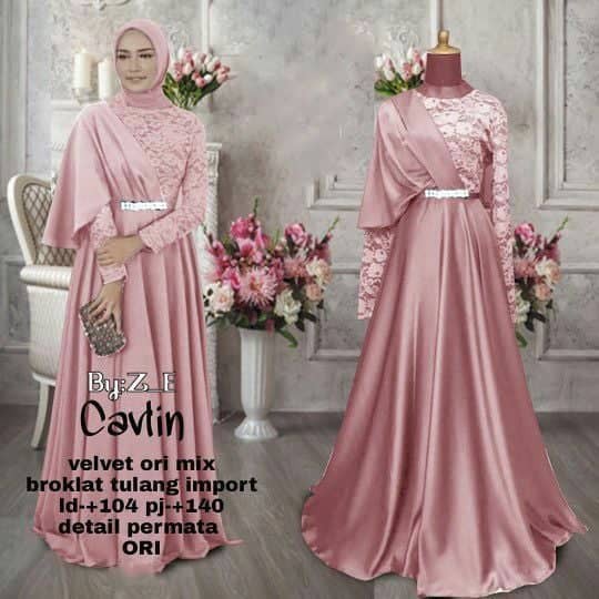 GROSIR GAMIS ORI BROKAT DRESS BROKAT CAVLIN GAUN BROKAT