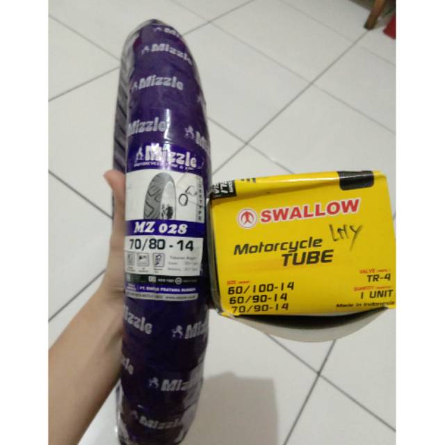 Ban luar dalam mizzle 70 80 ring 14 all matik