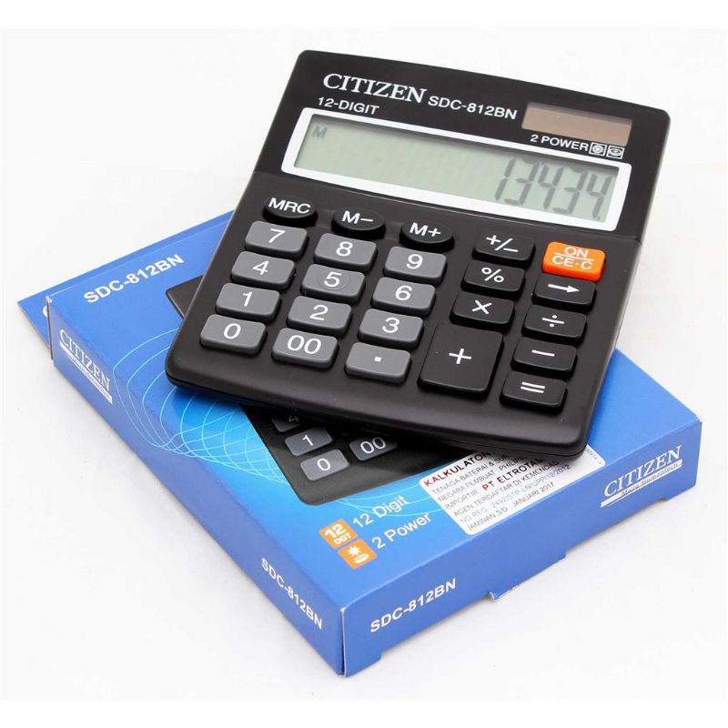 Kalkulator 12 Digit Angka CITIZEN SDC 812 - Calculator Digital Micro Humantech