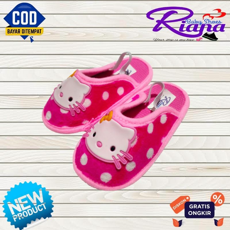 Sandal Slop bayi BAPAU polkadot animasi karakter murah terbaru Usia 6-18 Bulan