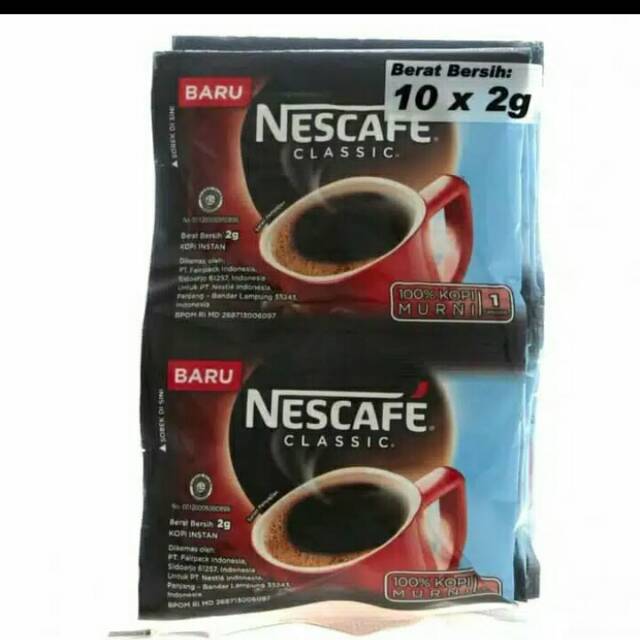 

Nescafe classic 10's ×2 gram