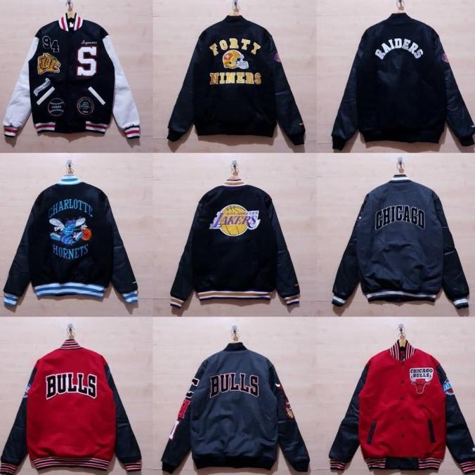 VARSITY JACKET WOOL LEATHER NBA NFL VINTAGE JAKET KULIT PREMIUM FRG8464FD