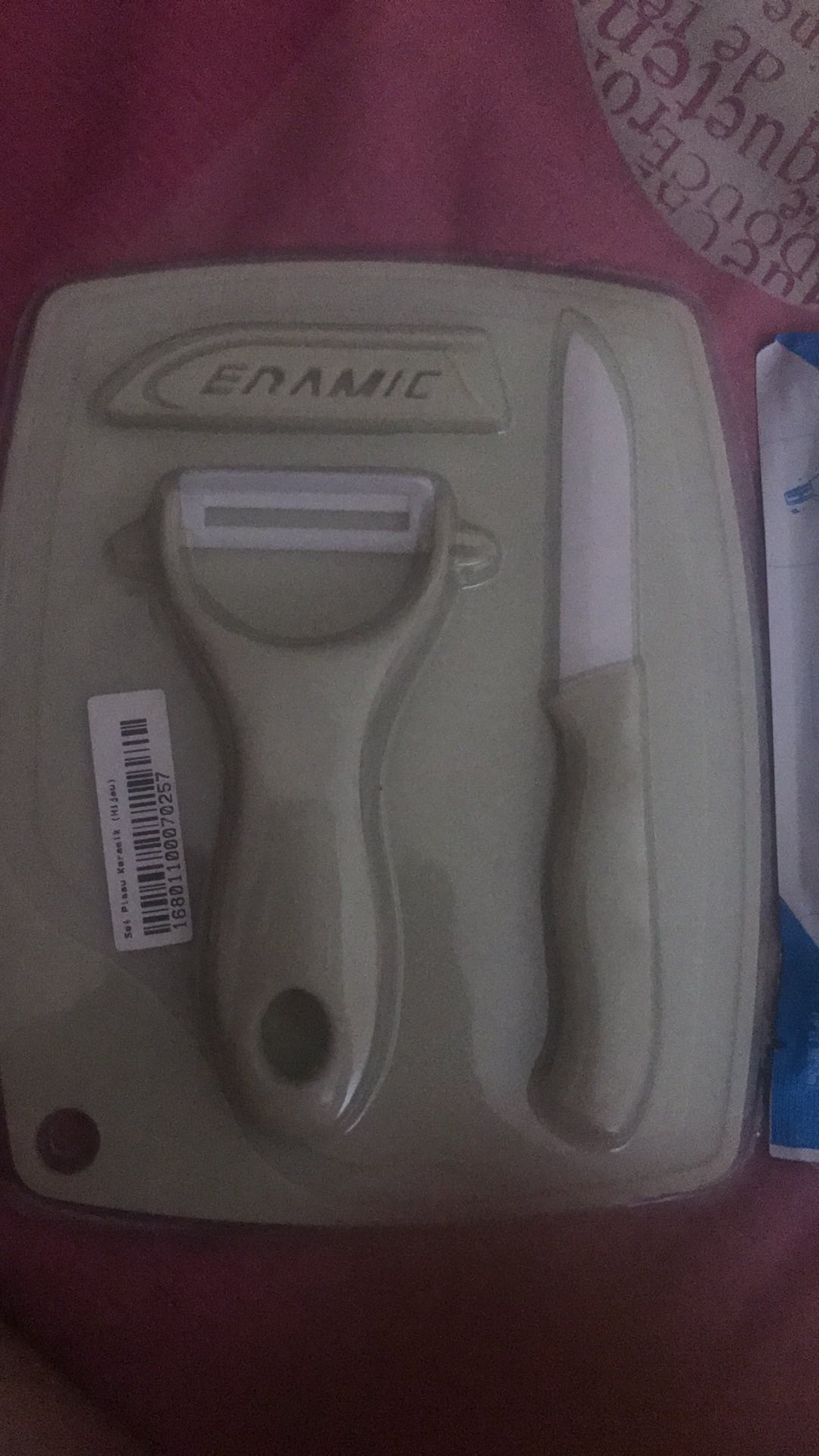 Set Pisau Keramik Telenan Dengan Peeler Pengupas Buah 3 In 1
