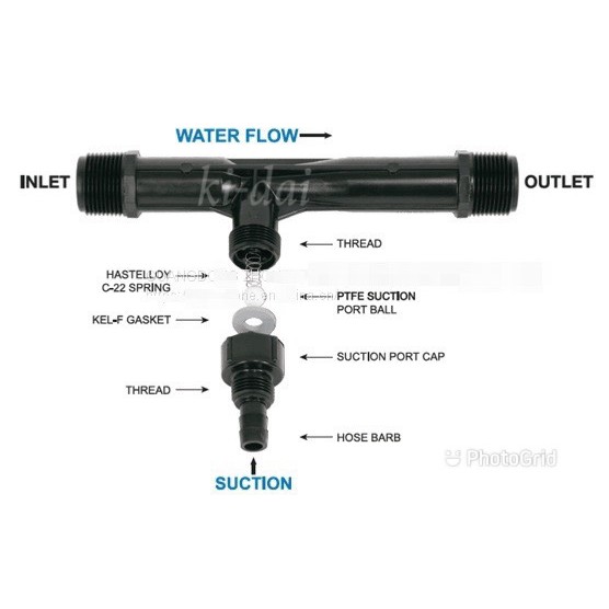 1/2 INCHI INJECTOR VENTURI OZONE GENERATOR