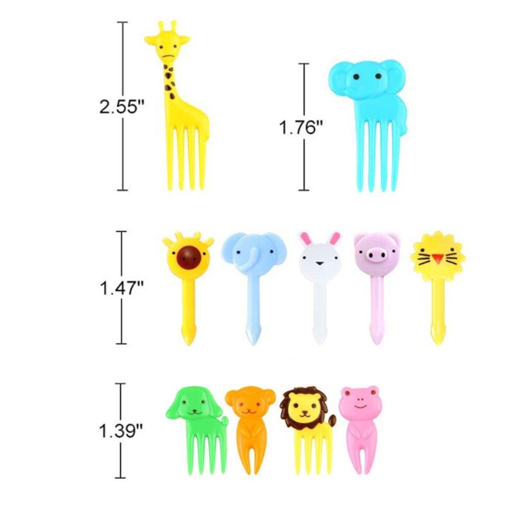 Wonderful 10pcs / 30pcs / Set Tusuk Gigi / Buah / Sayur / Bento Reusable Motif Kartun Hewan Untuk Anak