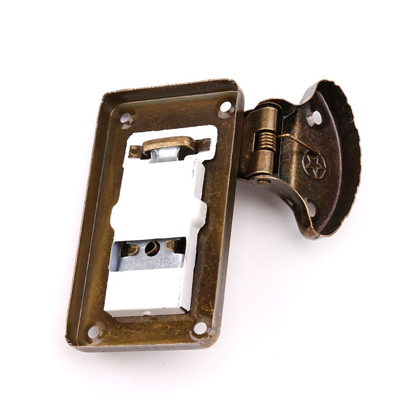 Gro Bronze Tone Kulit Koper Gesper Kotak Vintage Metal Lock Antik Toggle Hasp L